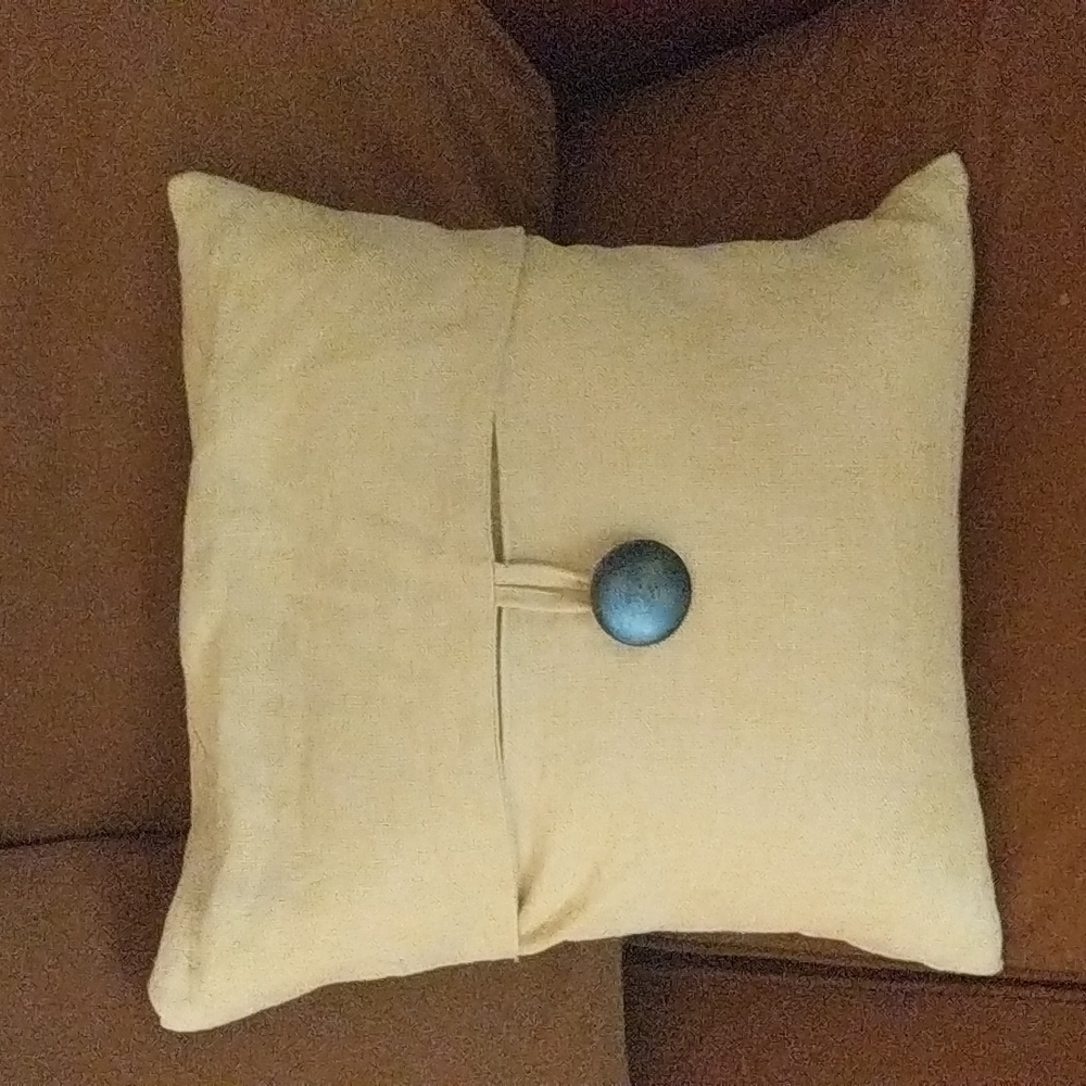 Pottery Barn Linen Pillow with Feather Insert